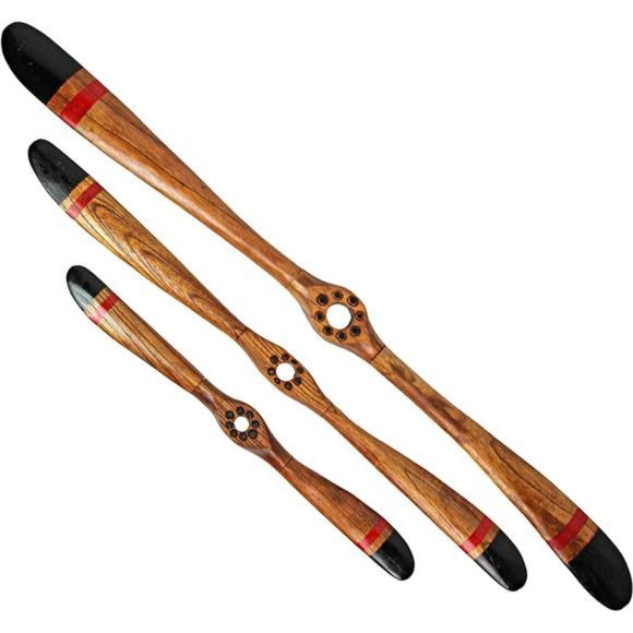 Set of 3 Hand Carved Wooden Propeller Vintage Aviation Home Decor Wall Sculpture - Picture 4 of 7